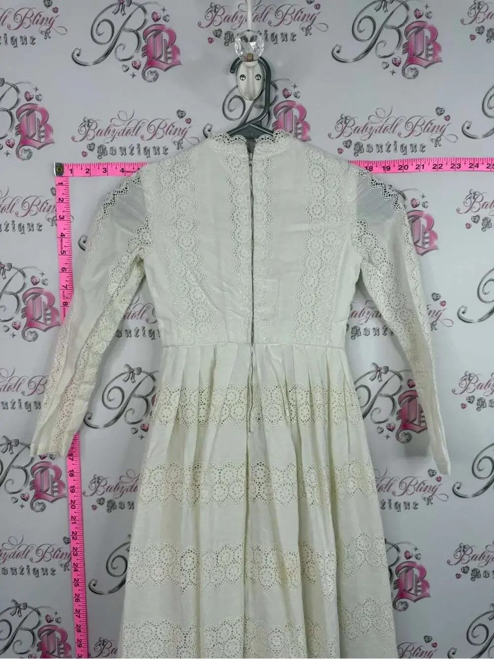Dress Vintage  Cream Eyelet Dress